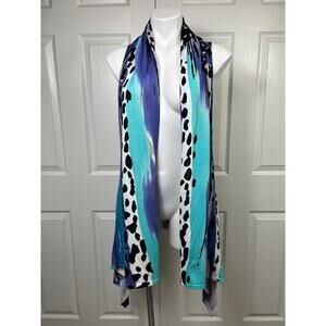Tribal Women's Long Open Cardigan Sweater Sleeveless Size S NWOT